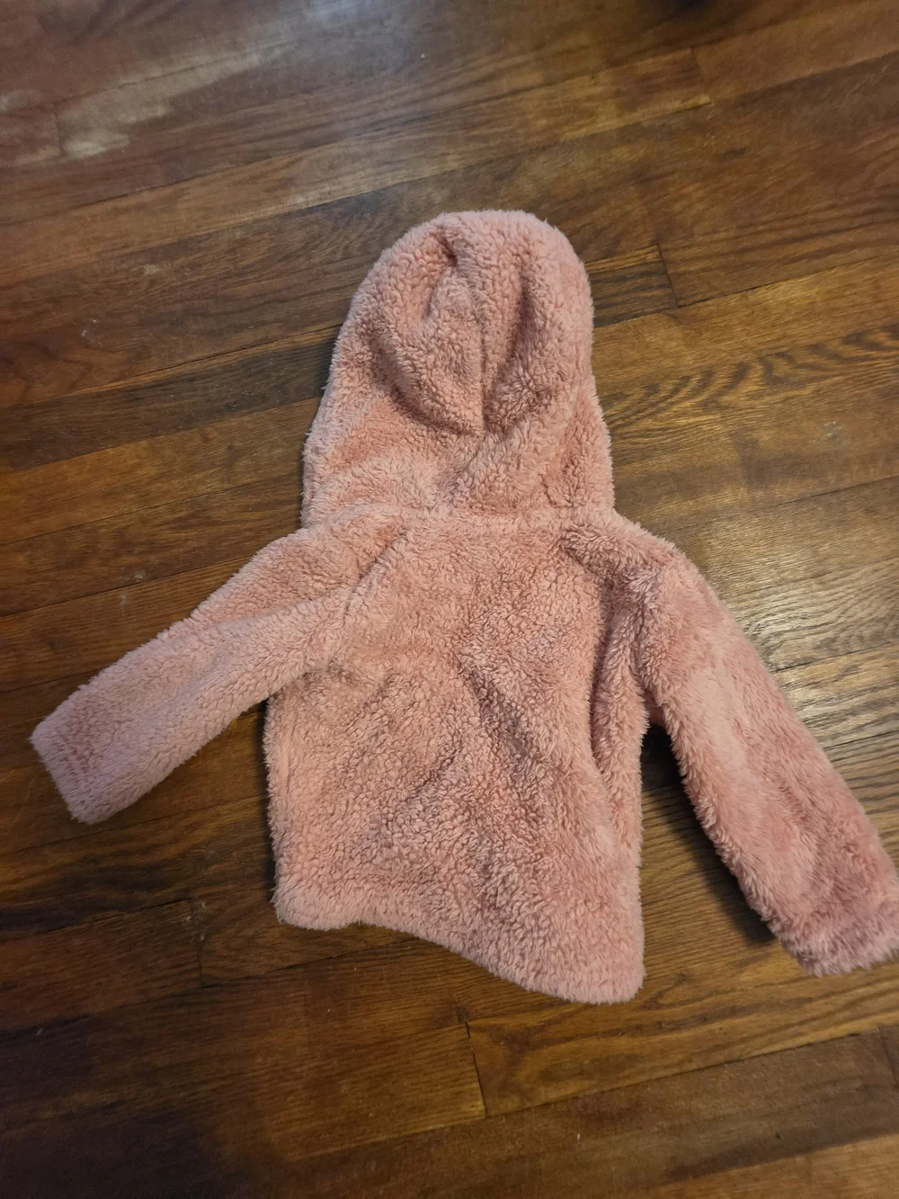GAP Plush Sherpa Hoodie in Coral Peach